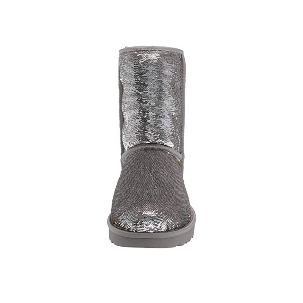UGG Silver Gold Classic Short Flip Sequin Cosmos - Picture 14 of 15